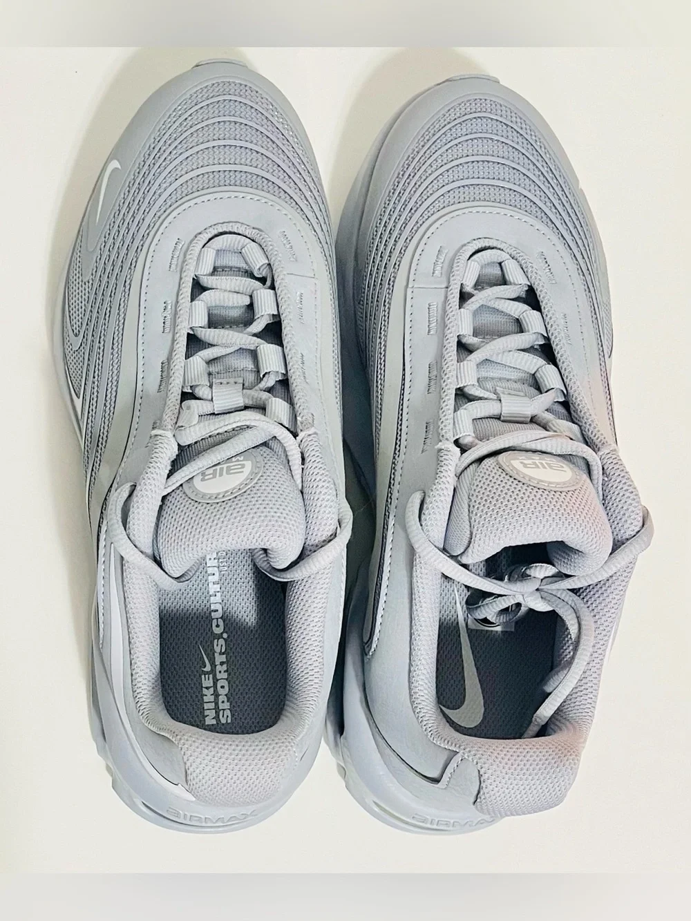 Nike Light Gray/White Air Max Running Shoes